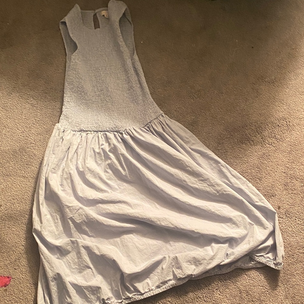 Chic Light Gray Midi Dress brand new condition